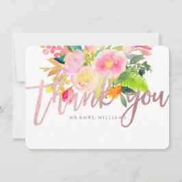 PixDezines Tack/Blommigt/vattenfärg/Vår Tack Kort