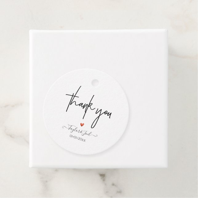 PixDezines Tack Chic Signaturskript Gåvor Etiketter (På plats)