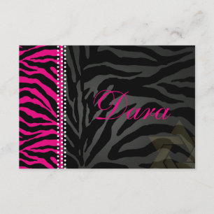 PixDezines tackar rosa Zebra, Bat mitzvah Tack Kort