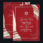 PixDezines tallit bar mitzvah/röd/silver Inbjudningar<br><div class="desc">PixDezines konstsilke tallit med falskt guld, silver, koppar, rött och davidstjärna... på falska pärlor. Helt anpassningsbar, ta bort vår bakgrund och lägg till en ny färg. För att se mer av våra mitzvah-kollektioner, kopiera och klistra in denna URL: www.zazzle.com/pixdezines mitzvah?rf=238007904023613149 ✡ Copyright © 2008-2016 PixDezines.com™ och PixDezines™ på Zazzle.com. Med...</div>