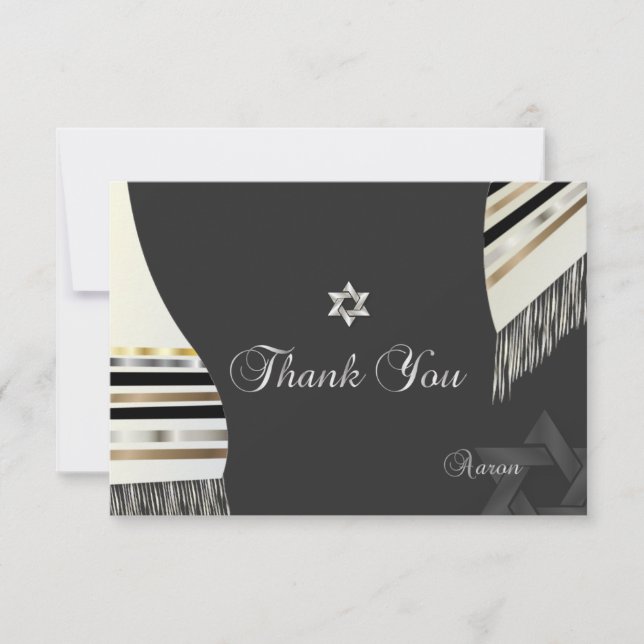 PixDezines tallit-bar mitzvah Tack Kort (Framsida)