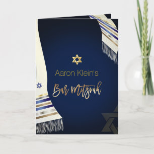 PixDezines tallit/foto pub mitzvah/DIY färg Inbjudan