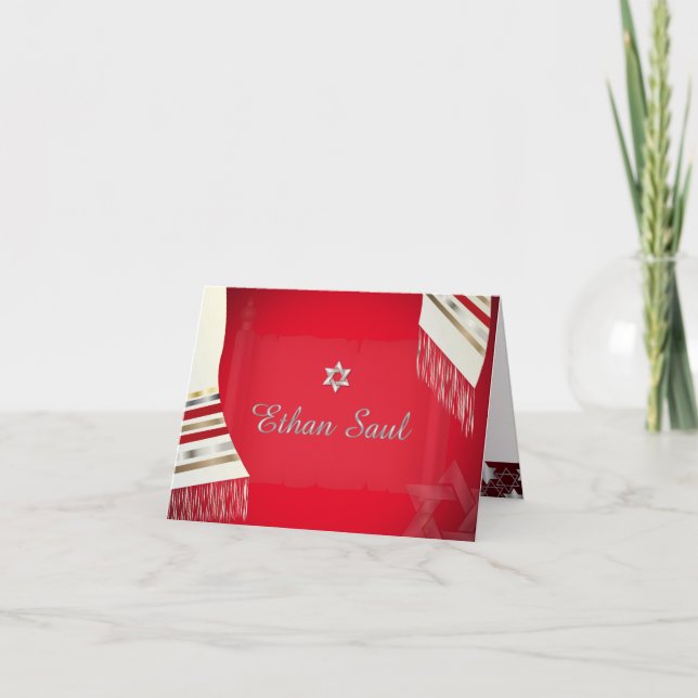 PixDezines tallit mitzvah tack vare DIY-bakgrund Anteckningskort (Framsida)