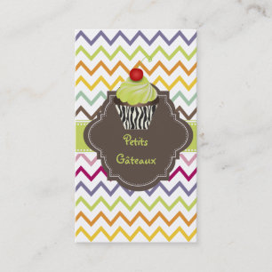 PixDezines-tangentbordssnurrar cupkaka+chevron Visitkort