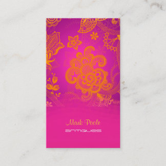 PixDezines tangerine paisley/diy-bakgrund Visitkort