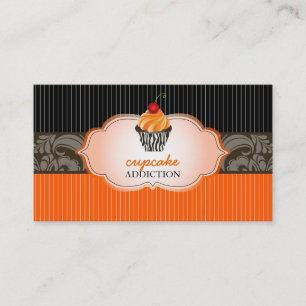 PixDezines tangerine swirls cupaka+streck Visitkort