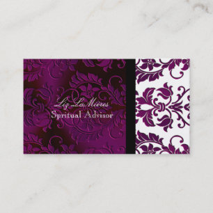 PixDezines Tanza Damask/DIY bakgrund/plommon Visitkort