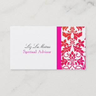 PixDezines Tanza Damask/DIY färg!!!/oj+rosa! Visitkort