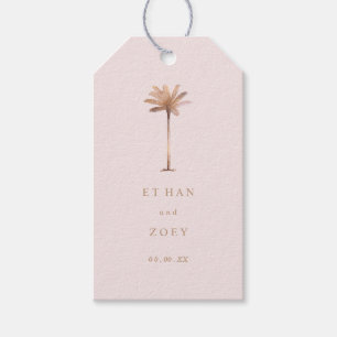 PixDezines Taupe Handflatan/Rosa DIY Background Fä Presentetikett