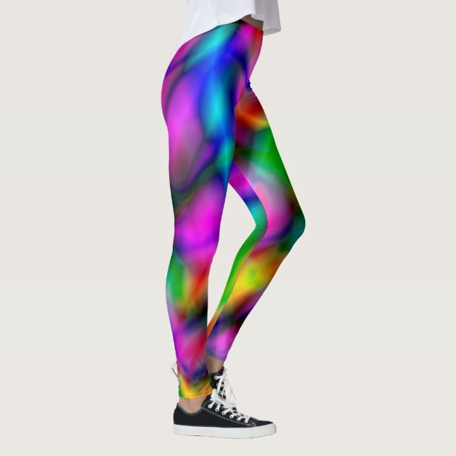 PixDezines Techno Dance/Neon Ljus Leggings (Höger)