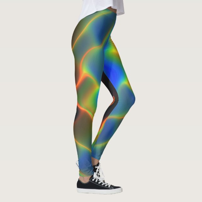 PixDezines Techno Dance/Neon Ljus Leggings (Höger)