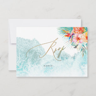 PixDezines Tropical Paradise Beach Wedding OSA Inbjudningar
