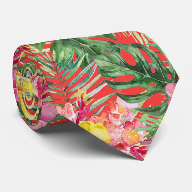PixDezines Tropical Paradise Blommigt Foliage Slips (Rullad)