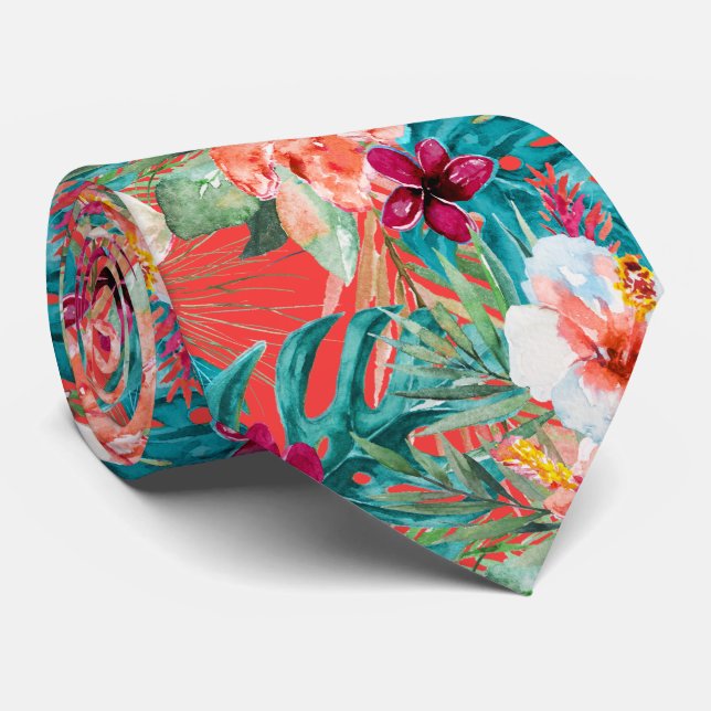 PixDezines Tropical Paradise Blommigt Foliage Slips (Rullad)
