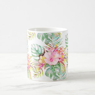 PixDezines Tropisk Paradis Blommig Lövverk Kaffemugg