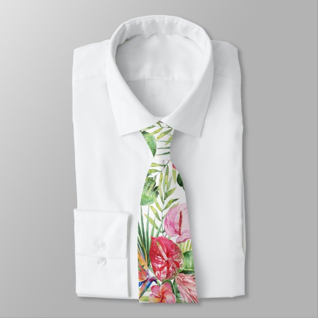 PixDezines Tropisk Paradis Blommig Lövverk Slips (Bunden)