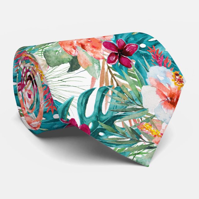 PixDezines Tropisk Paradis Blommig Lövverk Slips (Rullad)