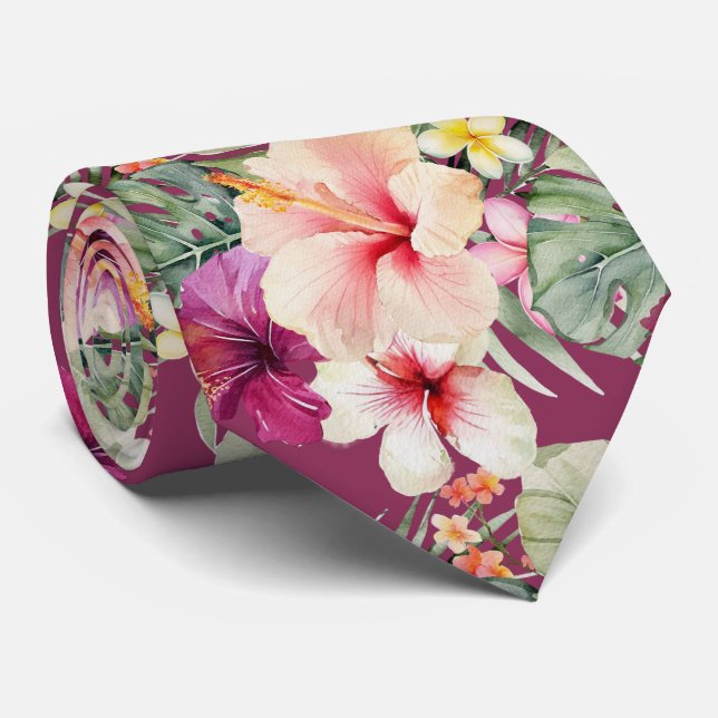 PixDezines Tropisk Paradis Blommig Lövverk Slips (Rullad)