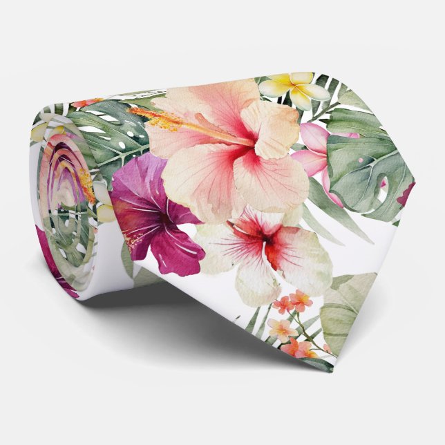 PixDezines Tropisk Paradis Blommig Lövverk Slips (Rullad)