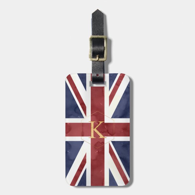 PIXDEZINES UNION JACK + DIY MONOGRAM BAGAGEBRICKA (Vertikal Framsida)