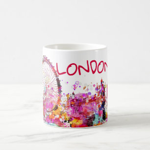 PixDezines urban/london/DIY-bakgrund färg Kaffemugg