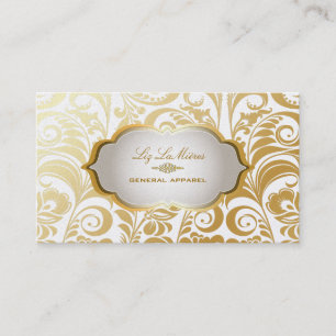 PixDezines vackra damast/metallic-material Visitkort