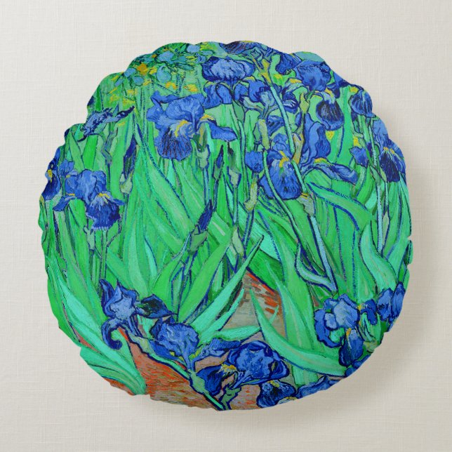 PixDezines van gogh iris/st. remy Rund Kudde (Framsidan)
