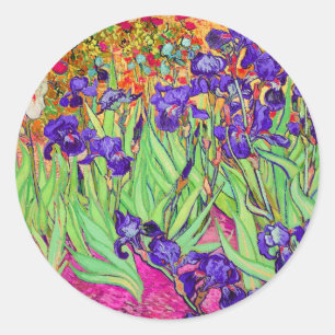 PixDezines van gogh iris/st. remy Runt Klistermärke