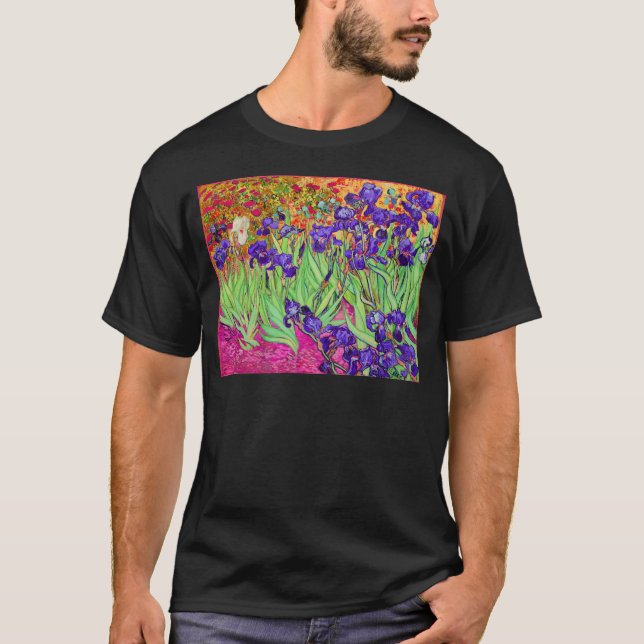 PixDezines van gogh iris/st. remy Tee Shirt (Framsida)