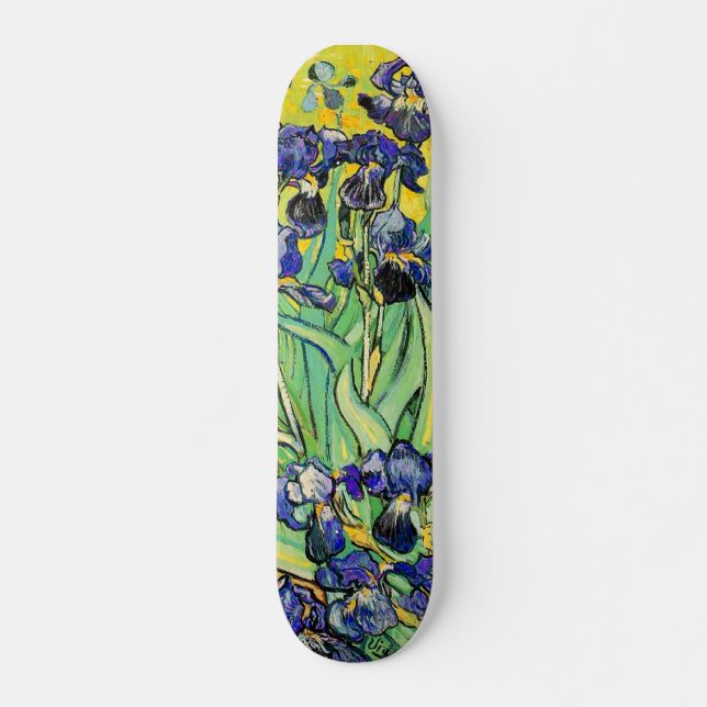 PixDezines van gogh lila-irises Skateboard Bräda 20,5 Cm (Framsida)
