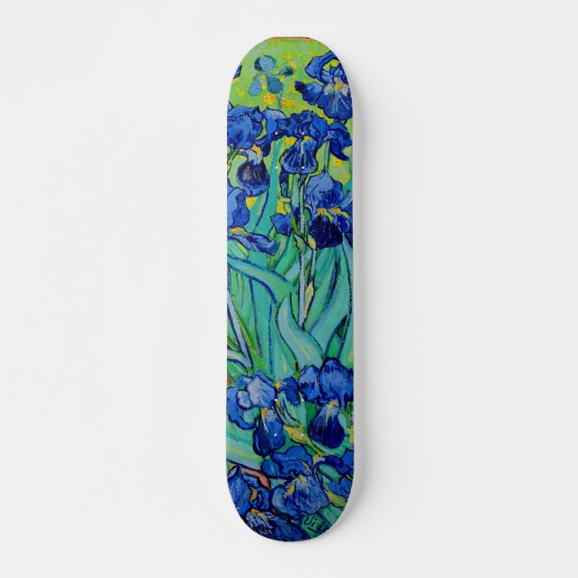 PixDezines van gogh lila-irises Skateboard Bräda 21,5 Cm (Framsida)