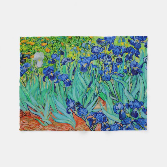 PixDezines van gogh/lila irises/st. remy Fleecefilt (Framsidan (Horisontell))