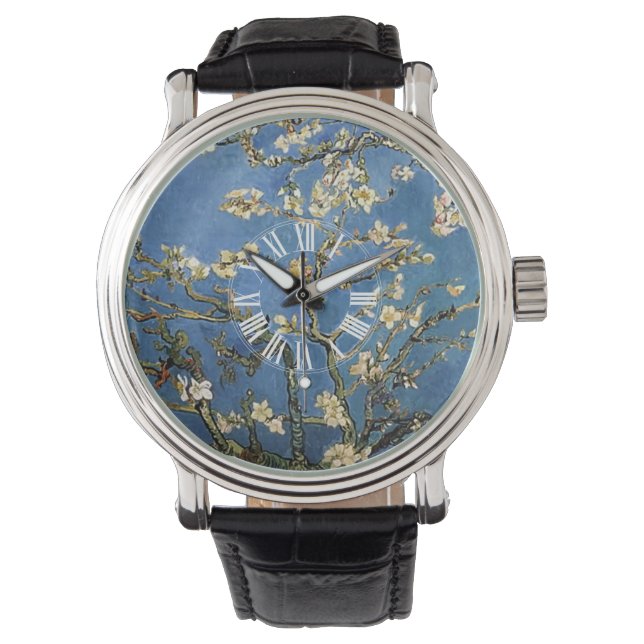 PixDezines Van Gogh mandelblom Armbandsur (Framsida)