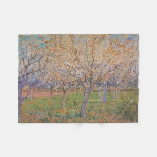 PixDezines van gogh/peach blommars/st. remy Fleecefilt