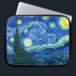 PixDezines Van Gogh Starry Night/St. Remy Laptop Sleeve<br><div class="desc">Van Goghs berömd,  "Starry Natt". Under sin vistelse på Saint Remy-asyl på 1880-talet skildrade van Gogh det rullande backe och cypress träd som han såg från sitt fönster. Digitalt utökat med PixDezines. Copyright © 2008-2016 PixDezines.com™ och PixDezines™ på zazzle.com. Alla rättigheter förbehållna.</div>
