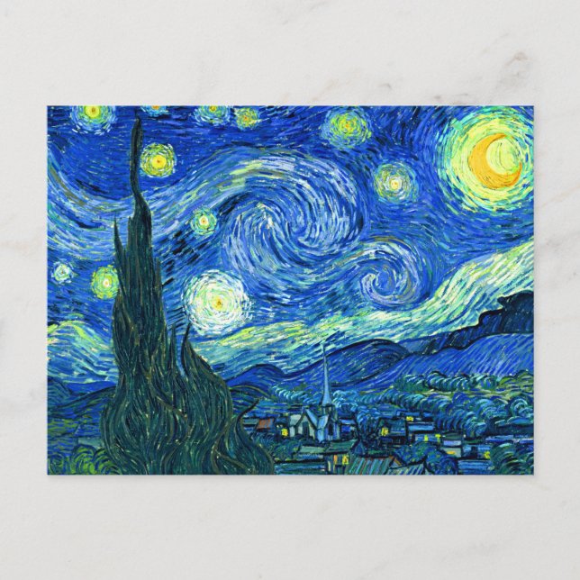 PixDezines van gogh Starry night Vykort (Framsida)