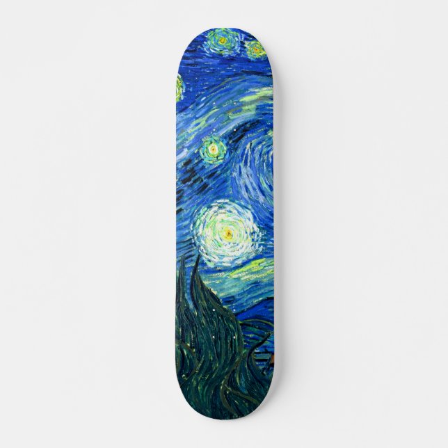 PixDezines van gogh stjärnmörker Skateboard Bräda 20 Cm (Framsida)