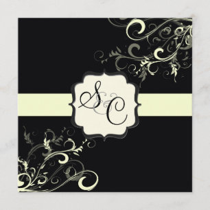 PixDezines vanilla swirls/Diy background färg Inbjudningar