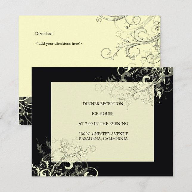 PixDezines VANILLA SWIRLS/DIY BAKGRUND Inbjudningar (Fram/baksida)