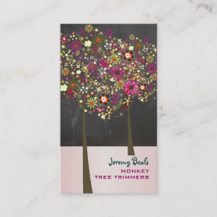 PixDezines Vår Blooms/chalkboard Visitkort