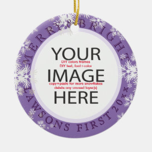 PixDezines vår första julklapp/DIY färg Julgransprydnad Keramik