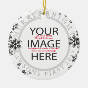 PixDezines våra första christmas-/DIYfärger Julgransprydnad Keramik