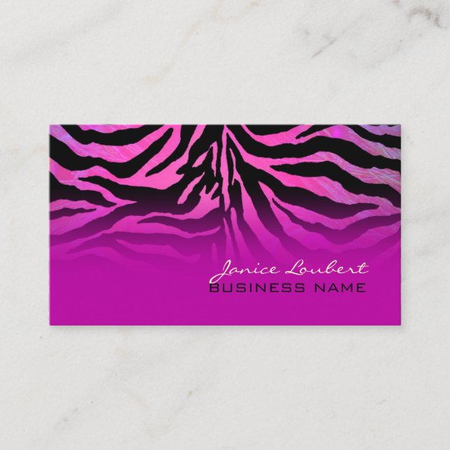 PixDezines varma rosa zebra Visitkort (Framsida)