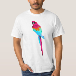 PixDezines vattencolor macaw/rosa Tee