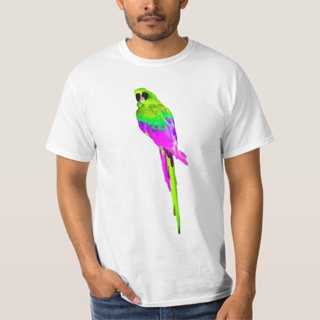 PixDezines vattencolor macaw/shock rosa T-shirt (Framsida)