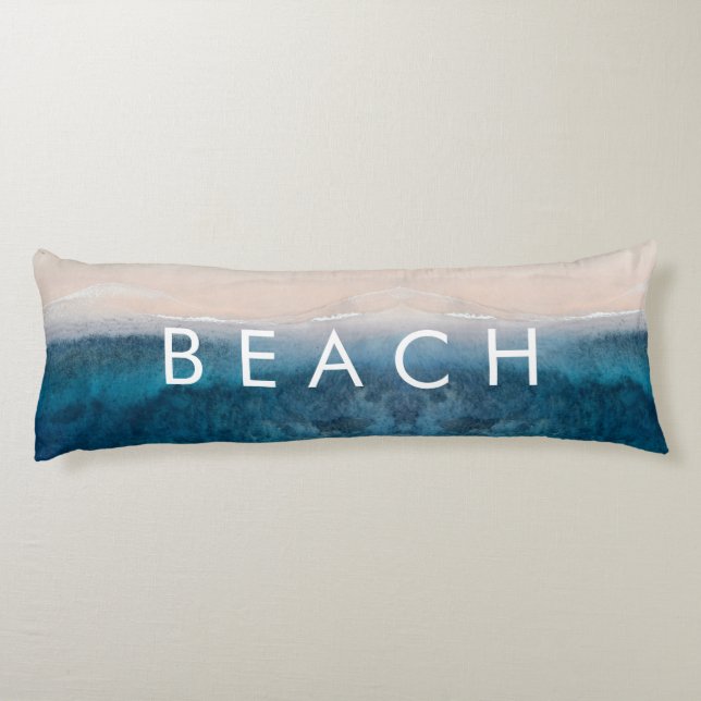 PixDezines vattencolor ROSA SAND BEACH Kroppskudde (Baksidan)