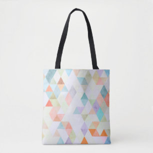 PixDezines Vattenfärg Cotton Candy Trianglar Tygkasse