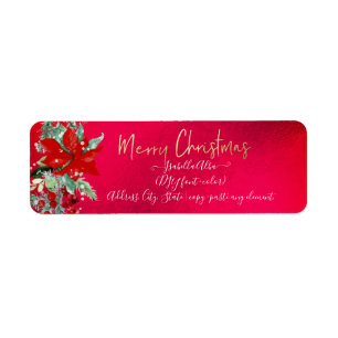 PixDezines Vattenfärg jul Vinterutandning Returadress Etikett