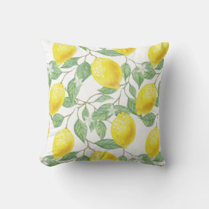 PixDezines vattenfärg Lemon Mönster DIY Färger Kudde