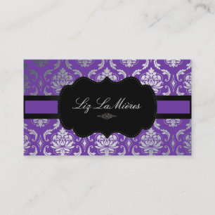 PixDezines Vendome-damask/diy-bakgrund Visitkort
